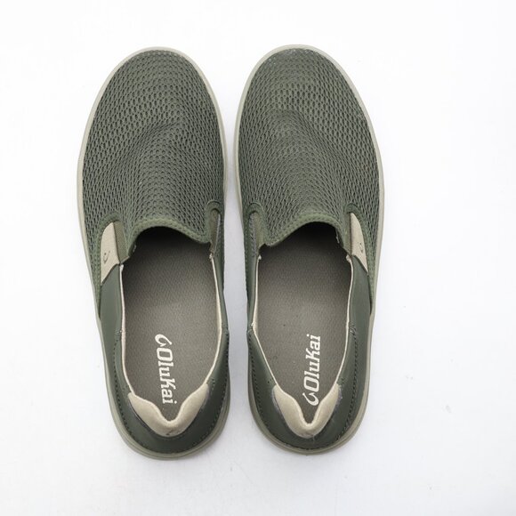 Olukai Lae'Ahi Mesh Green Textile Comfort Shoe Men's US Size 9 Casual Slip On - Picture 7 of 9